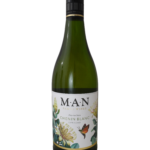 Flaske med MAN Family Wines Chenin Blanc Free-run Steen 2025 hvidvin fra Sydafrika i 75 cl med karakteristisk etiket.